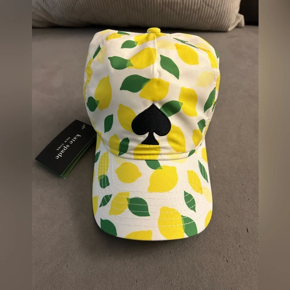 Kate Spade Lemon Print Baseball Cap โ NWT! - Picture 1 of 4